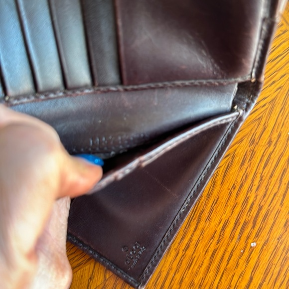 Guccissima French Flap Wallet Brown Leather Gold Hardware. Authentic - Picture 6 of 15